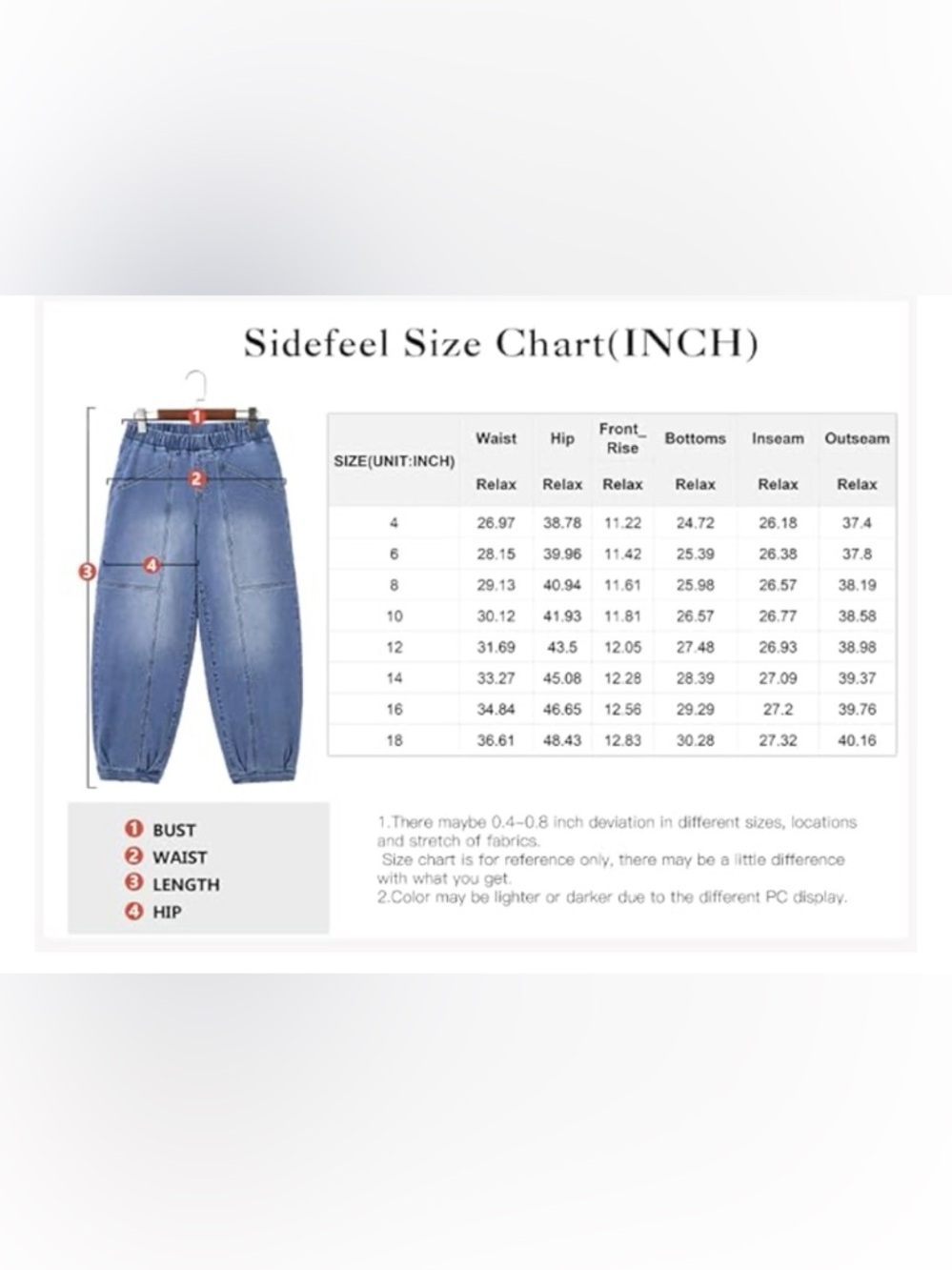 Casual Elastic Waist Blue Women's Jeans - Picture 8 of 10